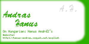 andras hanus business card